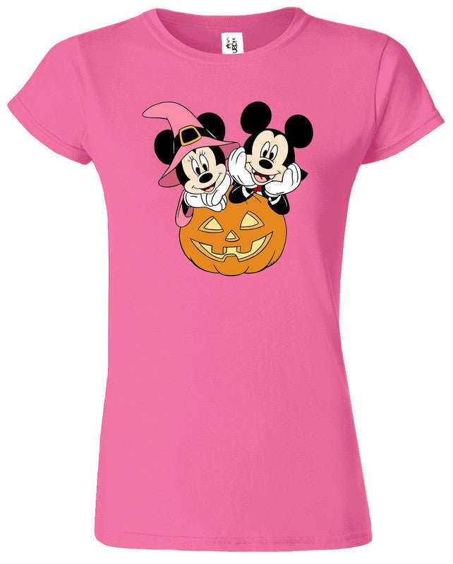 Halloween Ladies Costume Tshirt Mickey Minnie Disneyland Horror Women Top Tee - TheMonkeyTees