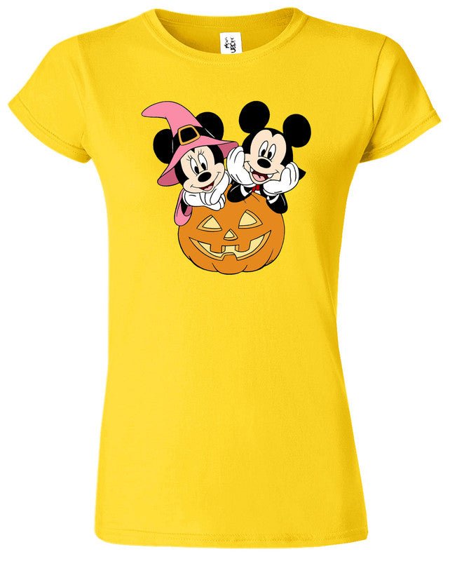 Halloween Ladies Costume Tshirt Mickey Minnie Disneyland Horror Women Top Tee - TheMonkeyTees