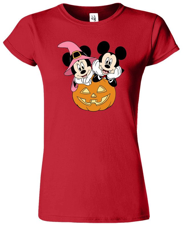 Halloween Ladies Costume Tshirt Mickey Minnie Disneyland Horror Women Top Tee - TheMonkeyTees