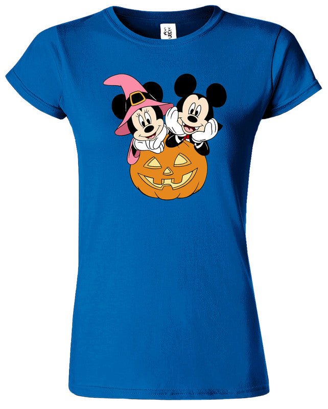 Halloween Ladies Costume Tshirt Mickey Minnie Disneyland Horror Women Top Tee - TheMonkeyTees