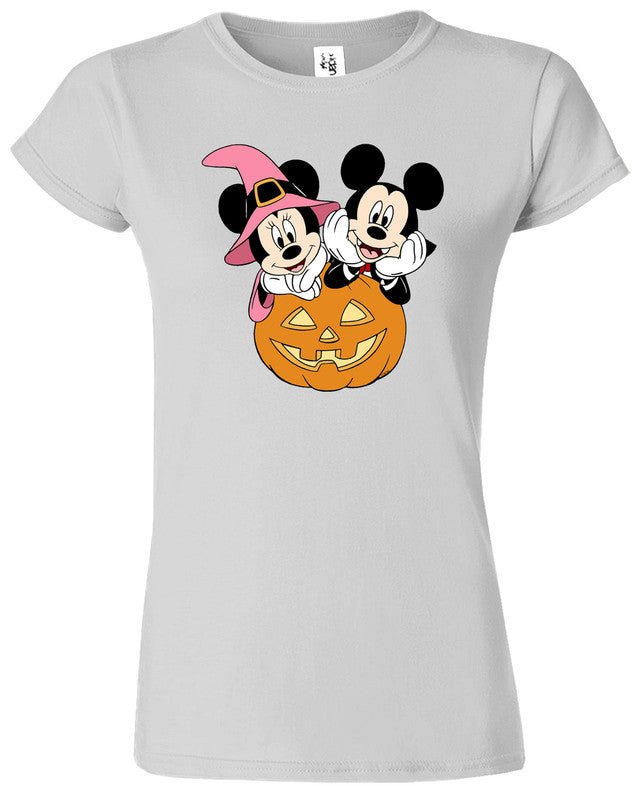 Halloween Ladies Costume Tshirt Mickey Minnie Disneyland Horror Women Top Tee - TheMonkeyTees