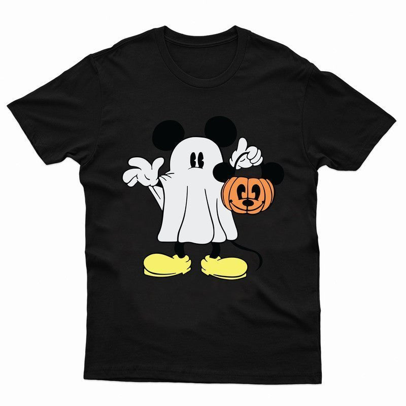 Halloween Spooky Mickey Kids T-Shirt Disneyland Mouse Ghost Unisex Funny Top Tee - TheMonkeyTees