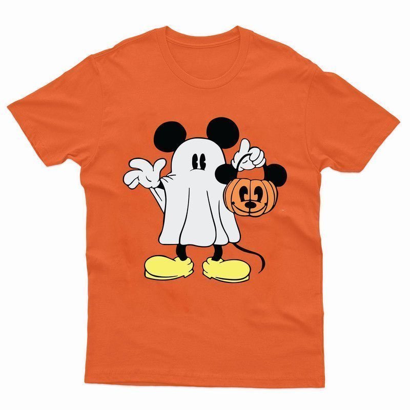 Halloween Spooky Mickey Kids T-Shirt Disneyland Mouse Ghost Unisex Funny Top Tee - TheMonkeyTees