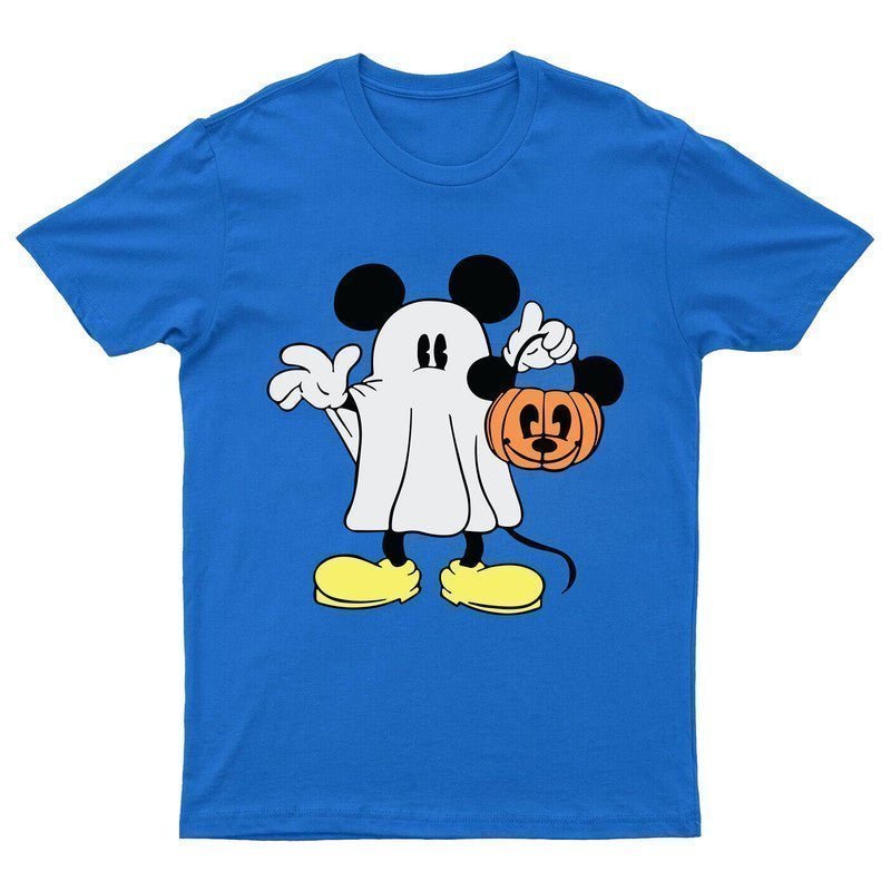 Halloween Spooky Mickey Kids T-Shirt Disneyland Mouse Ghost Unisex Funny Top Tee - TheMonkeyTees