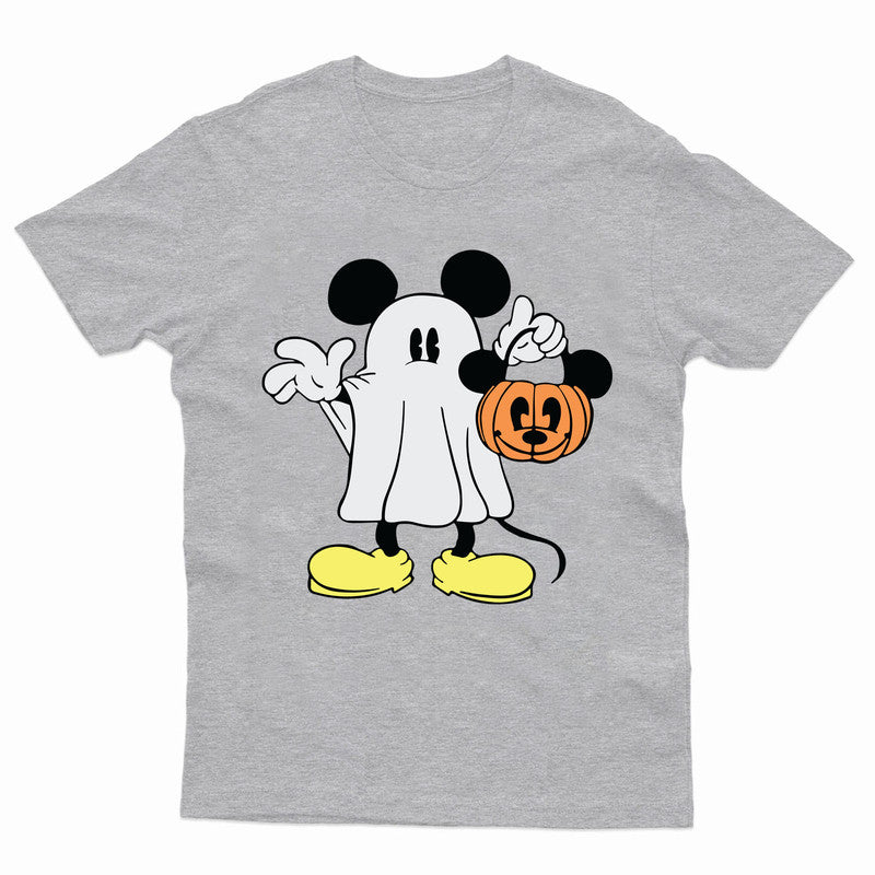 Halloween Spooky Mickey Kids T-Shirt Disneyland Mouse Ghost Unisex Funny Top Tee - TheMonkeyTees