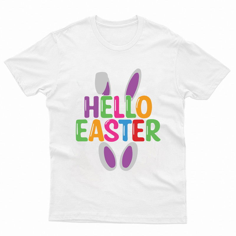 Happy Easter Adult Kids T-Shirt Bunny Tee - TheMonkeyTees