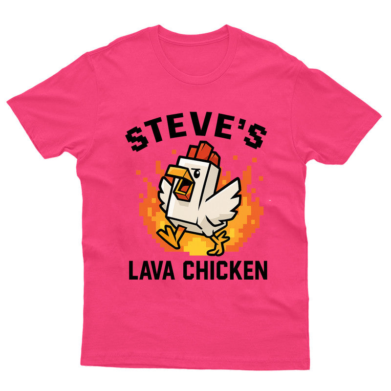 Steves Lava Chicken Mens Kids Printed Tshirt