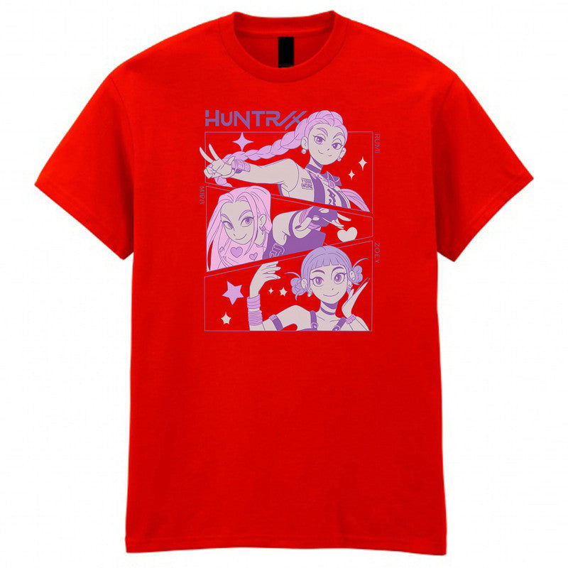 Huntrix Demon Hunters Mens Kids T-Shirt K-Pop Anime Unisex Cartoon Tee - TheMonkeyTees