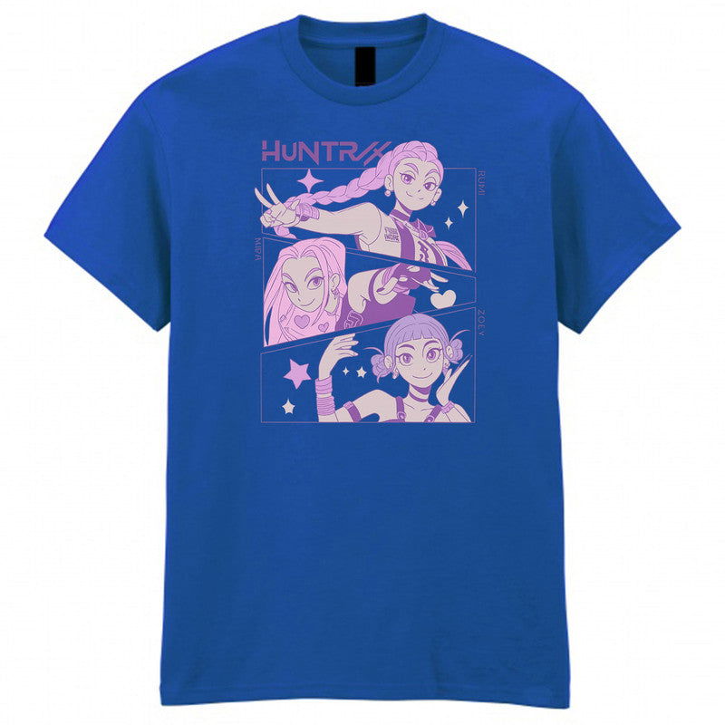 Huntrix Demon Hunters Mens Kids T-Shirt K-Pop Anime Unisex Cartoon Tee - TheMonkeyTees