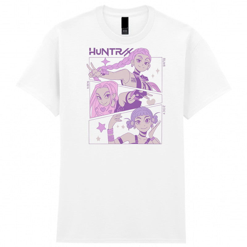 Huntrix Demon Hunters Mens Kids T-Shirt K-Pop Anime Unisex Cartoon Tee - TheMonkeyTees