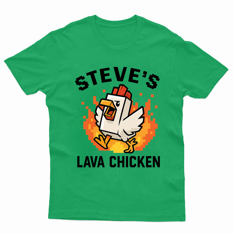 Steves Lava Chicken Mens Kids Printed Tshirt