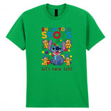 Pudsey Bear Lilo Stitch Unisex Kids t-shirt Spotty Children In Need Tee