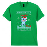 Christmas Lilo Stitch Adult Kids T-Shirt Santa Xmas Gift Tee