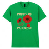 Remembrance Day Free Palestine Adult Kids T-Shirt Poppy Tee