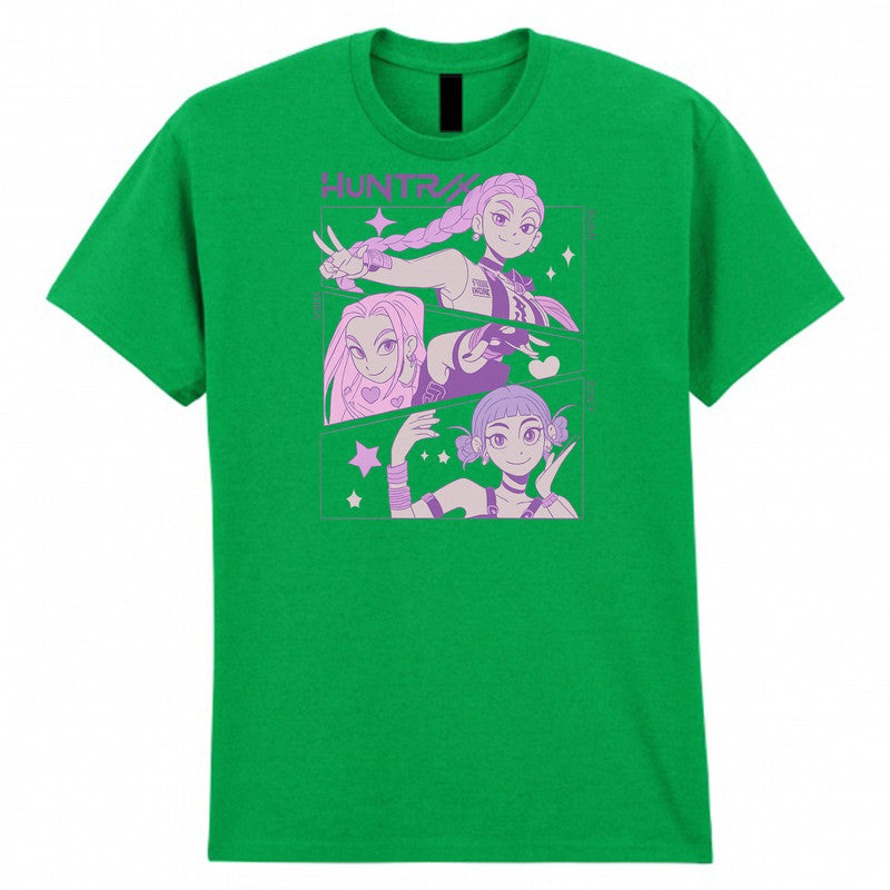Huntrix Demon Hunters Mens Kids T-Shirt K-Pop Anime Unisex Cartoon Tee