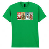 Christmas Santa Tree Adult Kids T-Shirt Snow Grinch Reindeer Xmas Tee