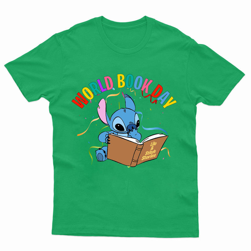 World Book Day T-Shirt Lilo & Stitch Funny Kids Boys Girls Tee Top