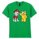 Pudsey Bear Kids T-Shirt Petrol Paw Dog Spotty Day Children Need Tee