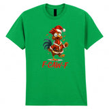 F-CAW-F Chicken Adult Kids T-Shirt Christmas Xmas Party Santa Tee