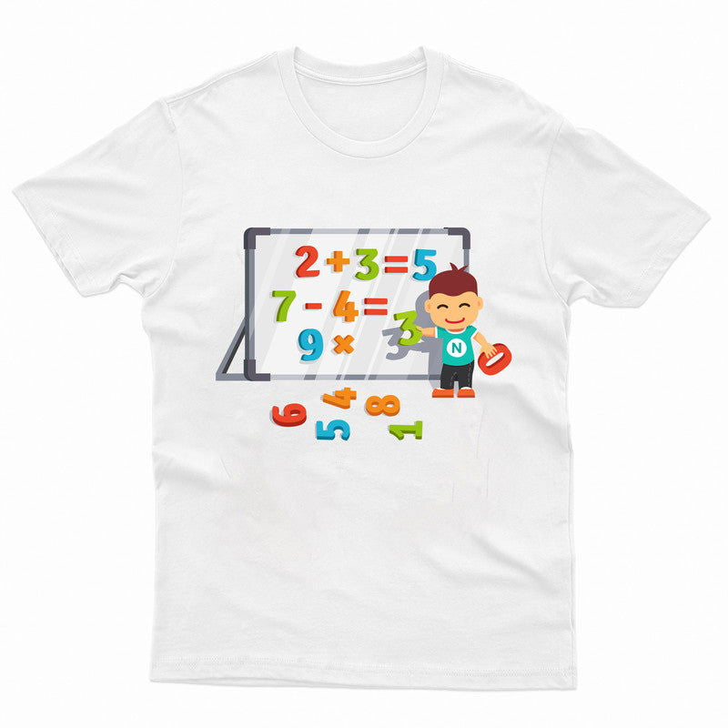 Kids Boys Girls Number Day T-Shirt Maths Day Symbols Children School Tee Top - TheMonkeyTees