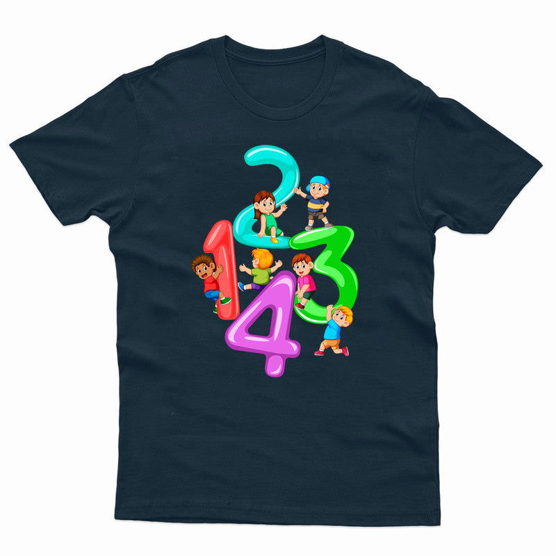Kids Boys Girls Number Day T-Shirt Maths Symbols Children School Costume Tee Top - TheMonkeyTees