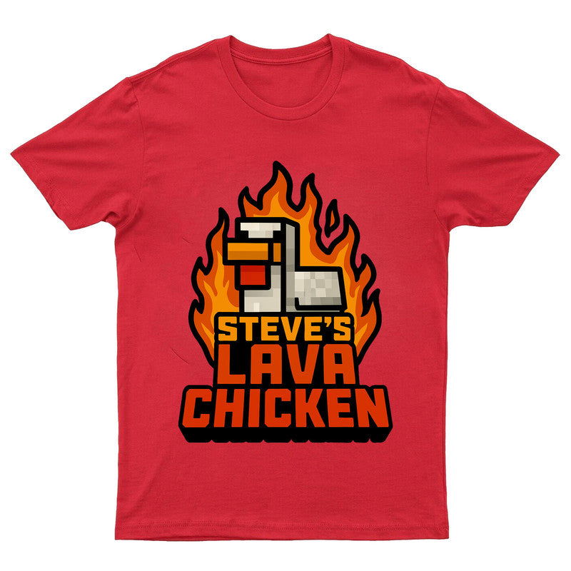 Lava Chicken Funny Gaming Adults Kids Printed Tshirt - TheMonkeyTees
