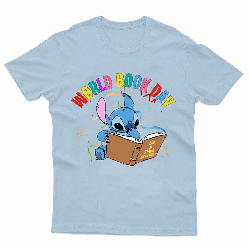 World Book Day T-Shirt Lilo & Stitch Funny Kids Boys Girls Tee Top