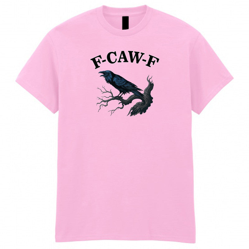 F-CAW-F Raven Mens T-Shirt Funny Gothic Crow Halloween Top