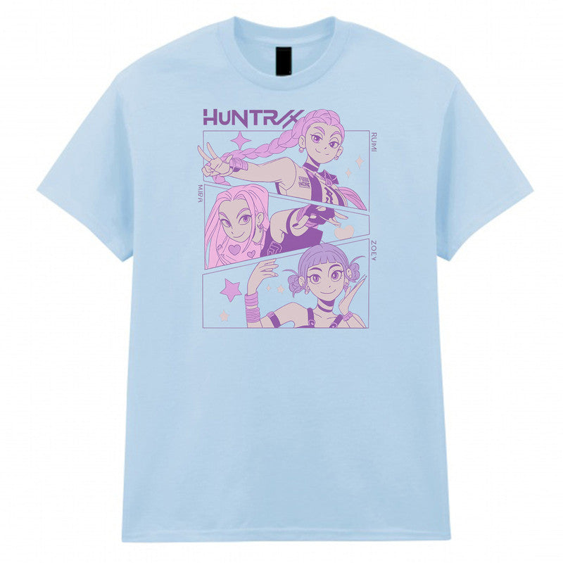 Huntrix Demon Hunters Mens Kids T-Shirt K-Pop Anime Unisex Cartoon Tee