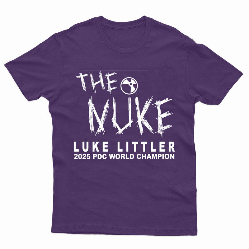 Luke Littler Kids Adult T-Shirt The Nuke DARTS WORLD CHAMPION 2025 Tee - TheMonkeyTees