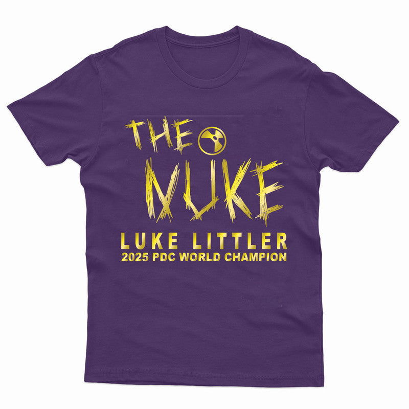 Luke Littler Kids Adult T-Shirt The Nuke DARTS WORLD CHAMPION 2025 Tee - TheMonkeyTees