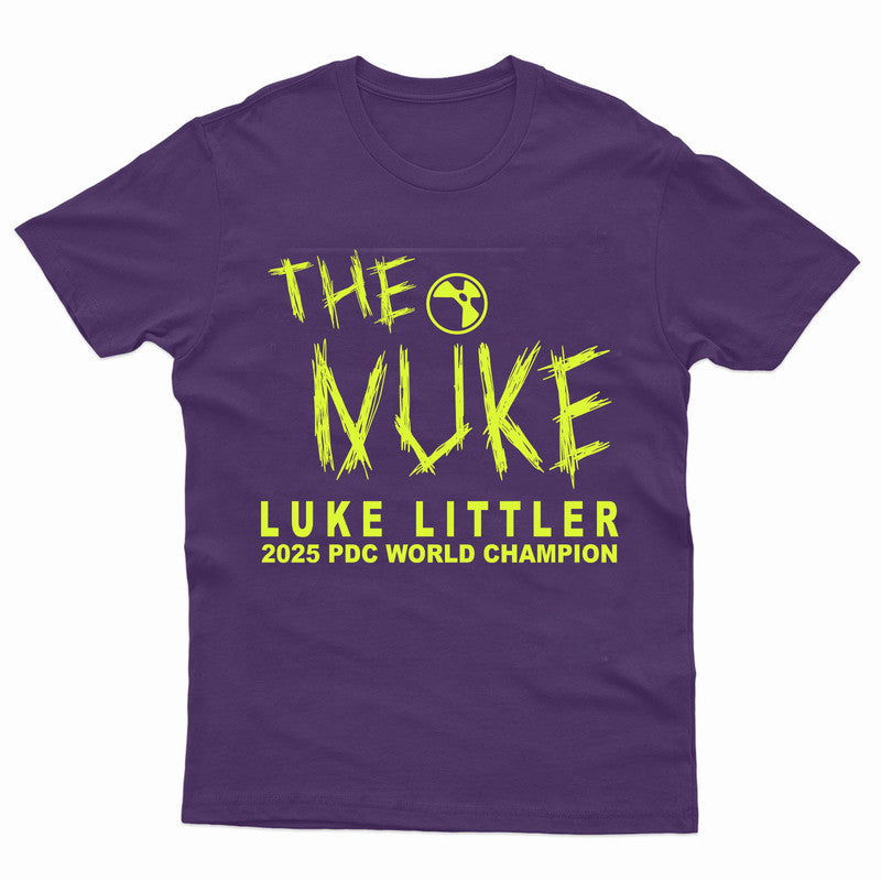 Luke Littler Kids Adult T-Shirt The Nuke DARTS WORLD CHAMPION 2025 Tee - TheMonkeyTees