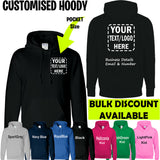 Personalised Hoodie Adult Unisex Jumper Hoods Pullover
