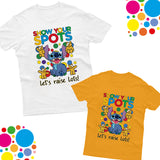 Pudsey Bear Lilo Stitch Unisex Kids t-shirt Spotty Children In Need Tee