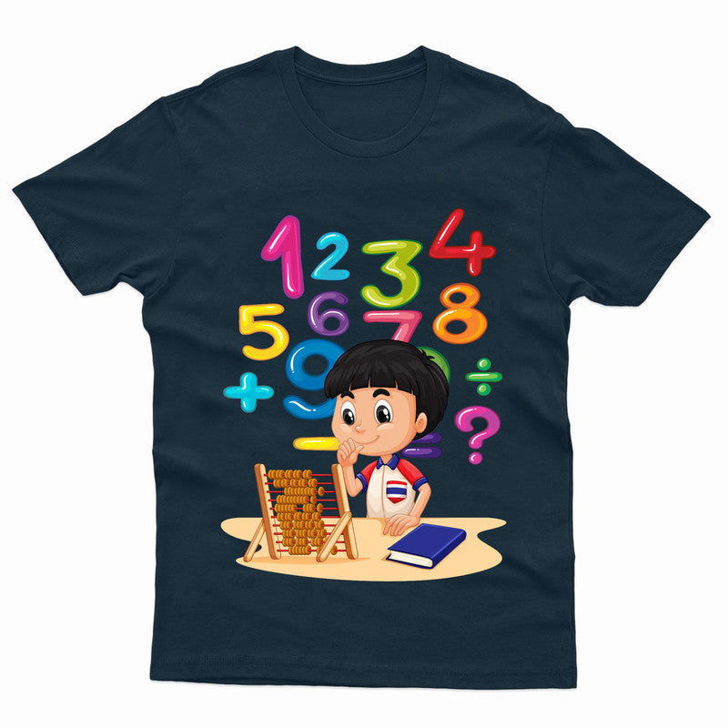 Maths Symbols Number Day Kids T-Shirt Children School Maths Day Costume Tee Top - TheMonkeyTees
