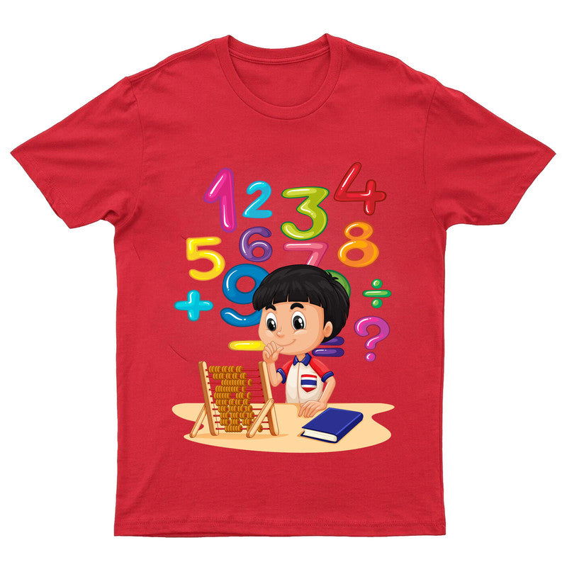 Maths Symbols Number Day Kids T-Shirt Children School Maths Day Costume Tee Top - TheMonkeyTees
