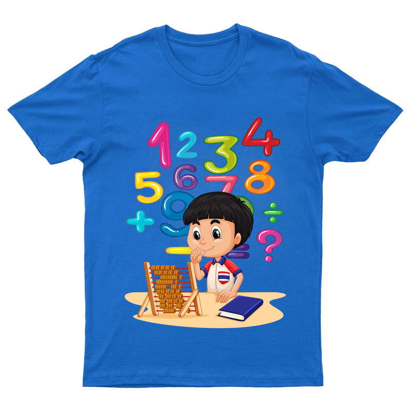 Maths Symbols Number Day Kids T-Shirt Children School Maths Day Costume Tee Top - TheMonkeyTees