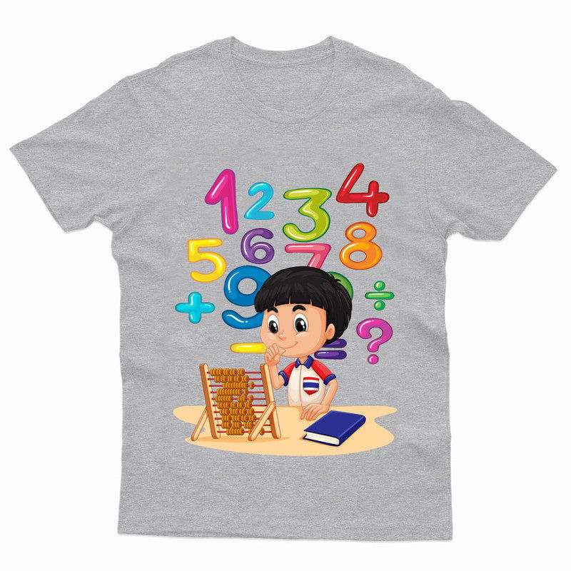 Maths Symbols Number Day Kids T-Shirt Children School Maths Day Costume Tee Top - TheMonkeyTees