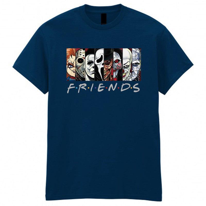 Friends Halloween Adult Kids T-Shirt Horror Scary Face Tee
