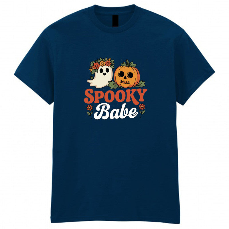 Halloween Spooky Babe Adult Kids T-Shirt Scary Tee