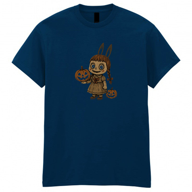 Halloween Scary Doll Adult Kids T-Shirt Funny Annabelle Labubu Doll