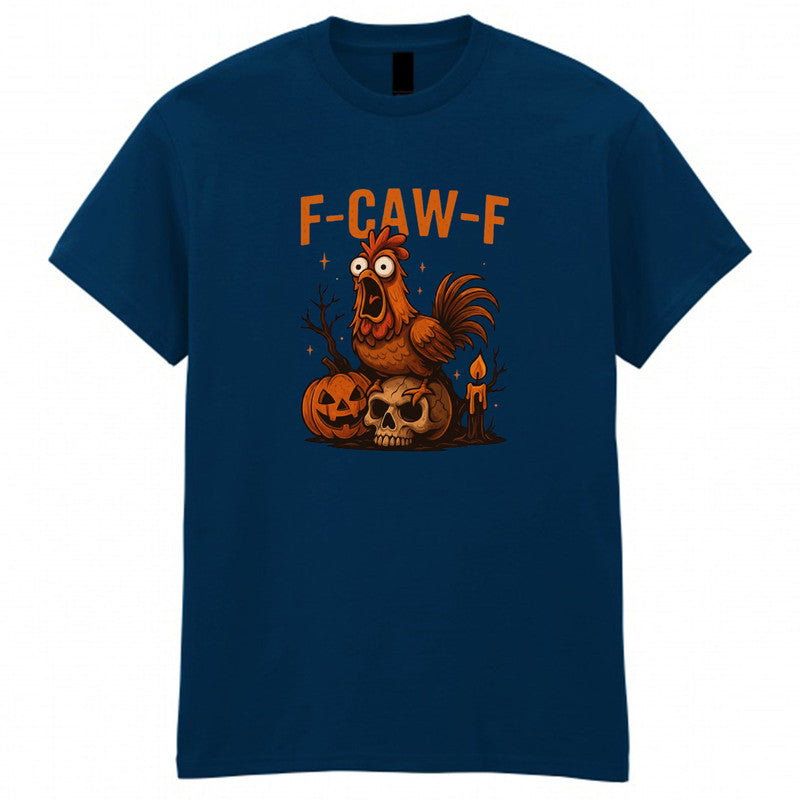 F-CAW-F Halloween Adult Kids T-Shirt Funny Chicken Tee