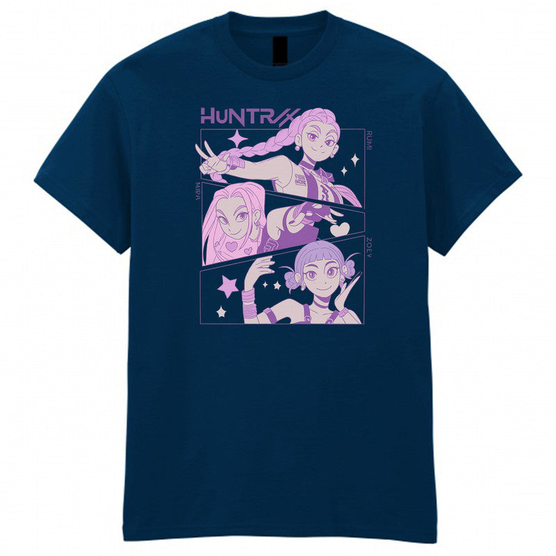 Huntrix Demon Hunters Mens Kids T-Shirt K-Pop Anime Unisex Cartoon Tee