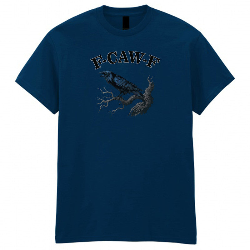 F-CAW-F Raven Mens T-Shirt Funny Gothic Crow Halloween Top