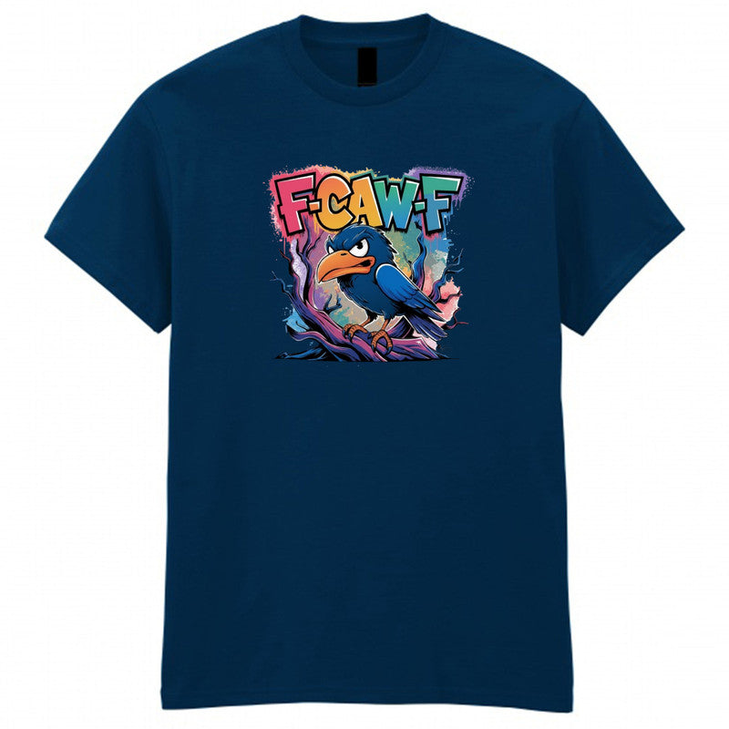 F-Caw-F Crow Adult Kids T-Shirt Birds Animals Halloween Tee