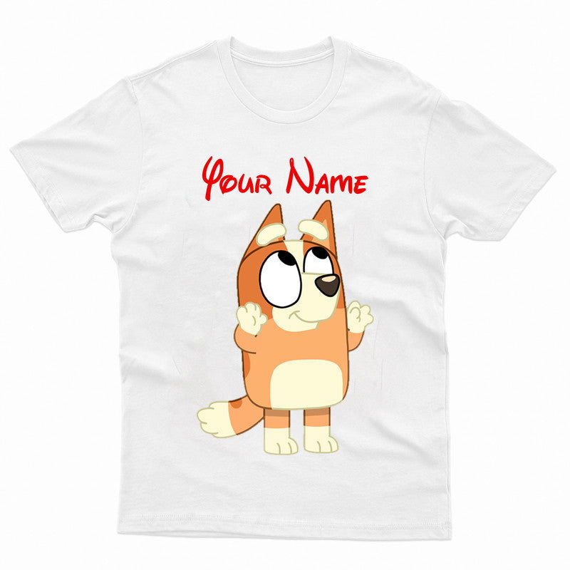 Personalised Adult Kids T-Shirt Mummy Funny Mum Bluey Dog Tee - TheMonkeyTees