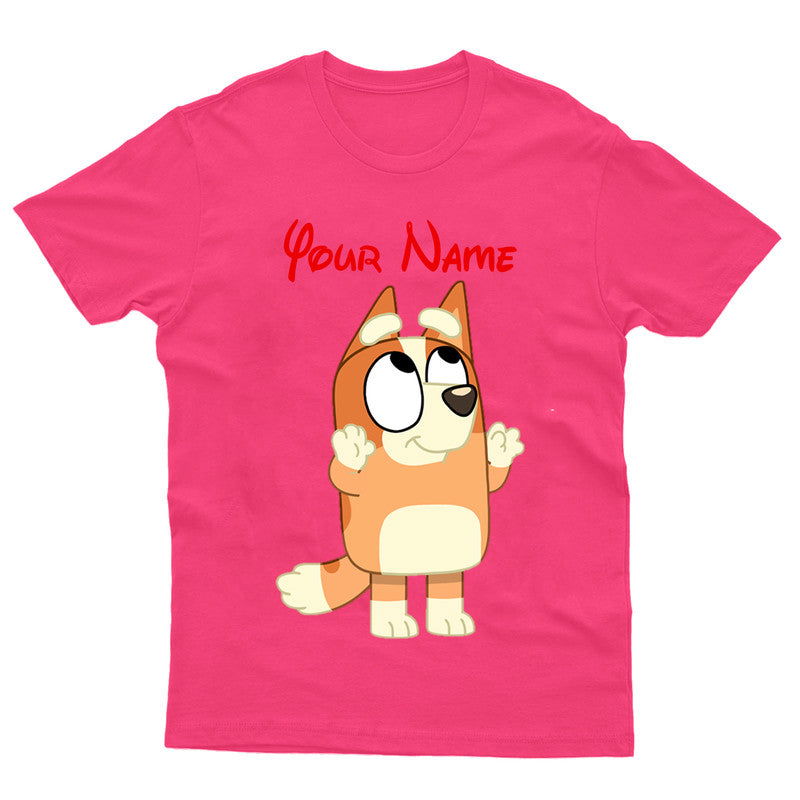 Personalised Adult Kids T-Shirt Mummy Funny Mum Bluey Dog Tee - TheMonkeyTees