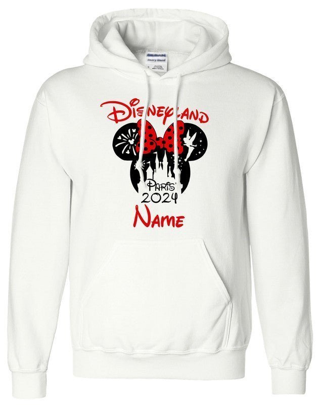 Personalised Kids Disneyland 2024 2025 Hoody Family Matching Mickey Minnie Hood - TheMonkeyTees