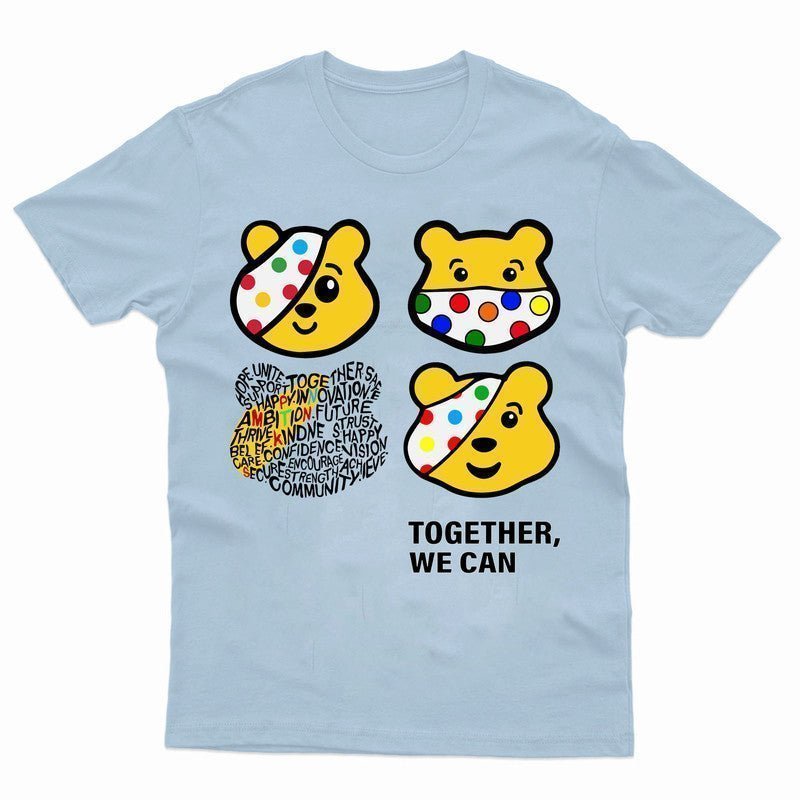 Pudsey Bear Gang Boys Girls Kids TShirt Spotty Day Children In Need School Event - TheMonkeyTees