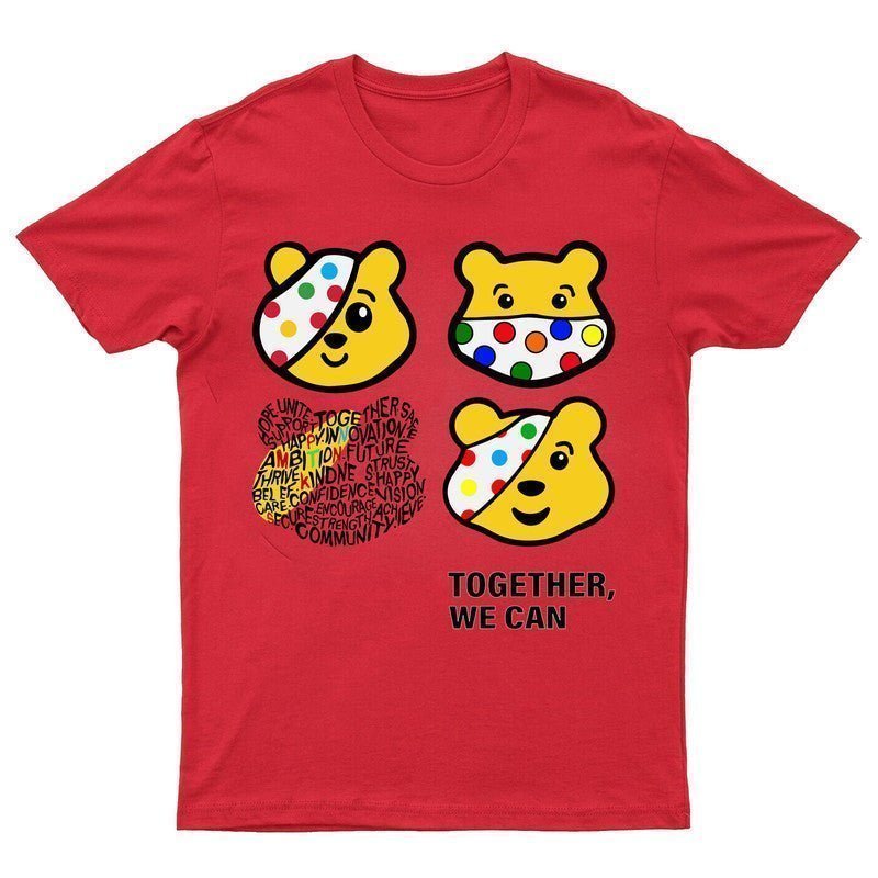 Pudsey Bear Gang Boys Girls Kids TShirt Spotty Day Children In Need School Event - TheMonkeyTees